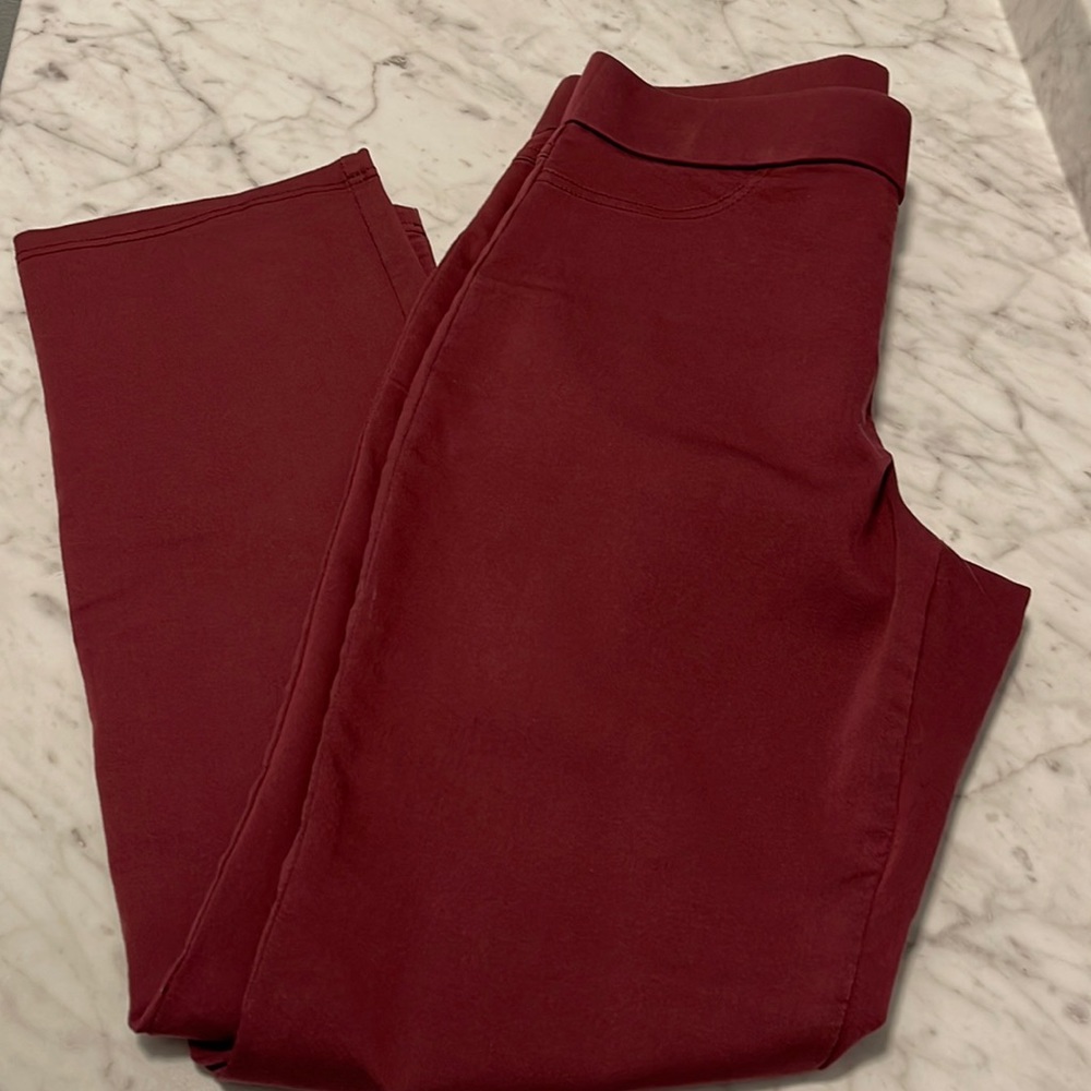 Kim Rogers Burgundy Wine Dress Pants Stretchy Size 12